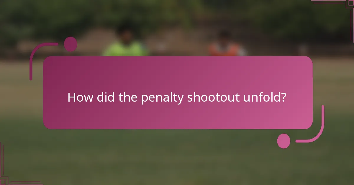 How did the penalty shootout unfold?