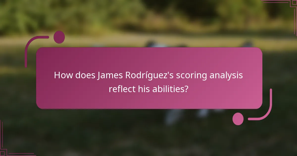 How does James Rodríguez's scoring analysis reflect his abilities?