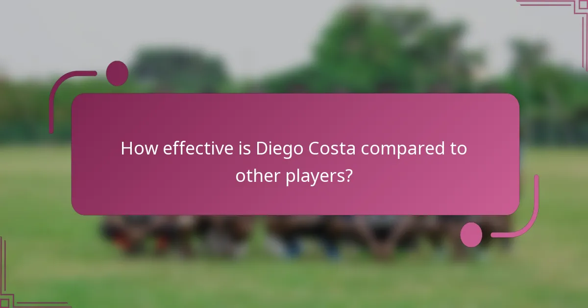 How effective is Diego Costa compared to other players?
