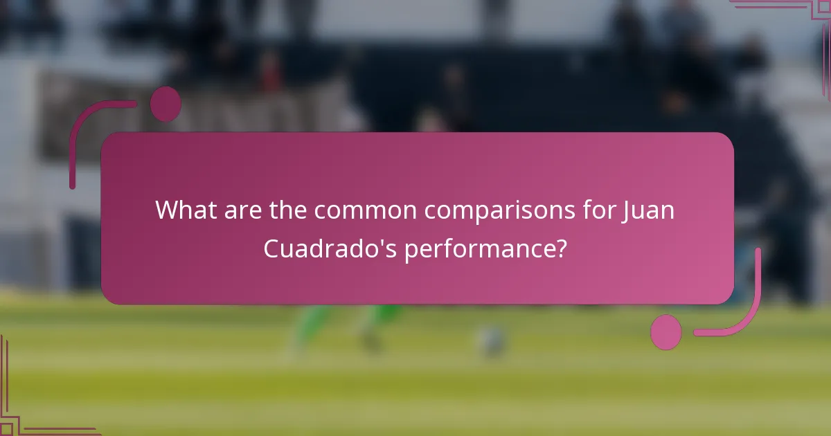 What are the common comparisons for Juan Cuadrado's performance?