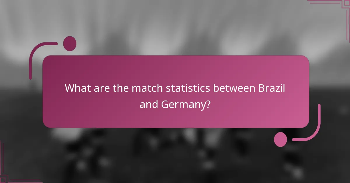 What are the match statistics between Brazil and Germany?
